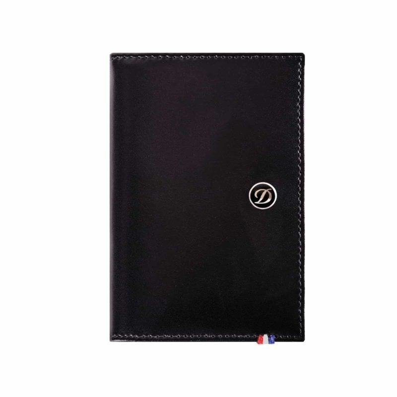 Porta Carte Portafoglio Uomo Dupont Pelle Nero Logato Carte di Credito 180013